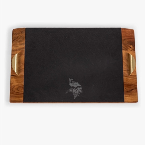 NIB NFL Minnesota Vikings Toscana Picnic Time Brands Acacia & Wood Serving Tray - Picture 1 of 10